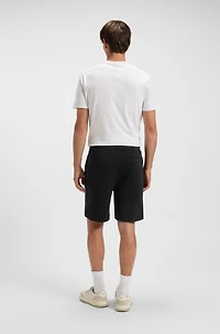 Cotton-terry regular-fit shorts with logo badge