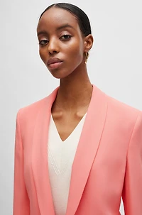 Regular-fit jacket with edge-to-edge front