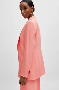 Regular-fit jacket with edge-to-edge front