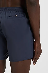 Contrast-logo swim shorts quick-drying fabric
