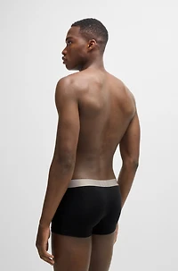 Three-pack of trunks with logo waistbands