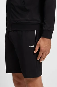 Stretch-cotton regular-fit shorts with logo detail