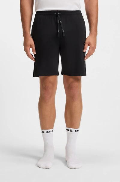Stretch-cotton regular-fit shorts with logo detail