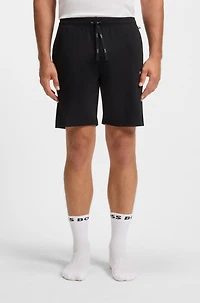 Stretch-cotton regular-fit shorts with logo detail