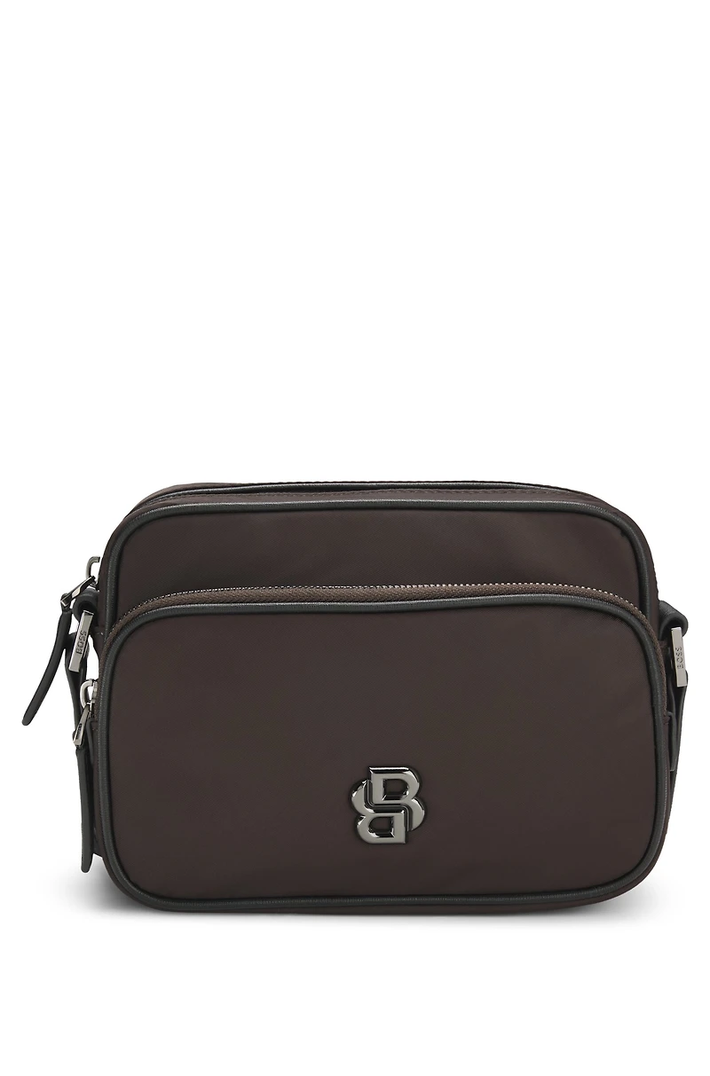 Twill crossbody bag with Double B monogram