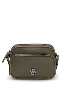 Twill crossbody bag with Double B monogram