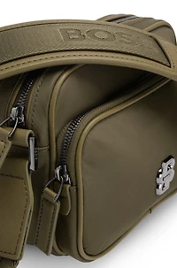 Twill crossbody bag with Double B monogram