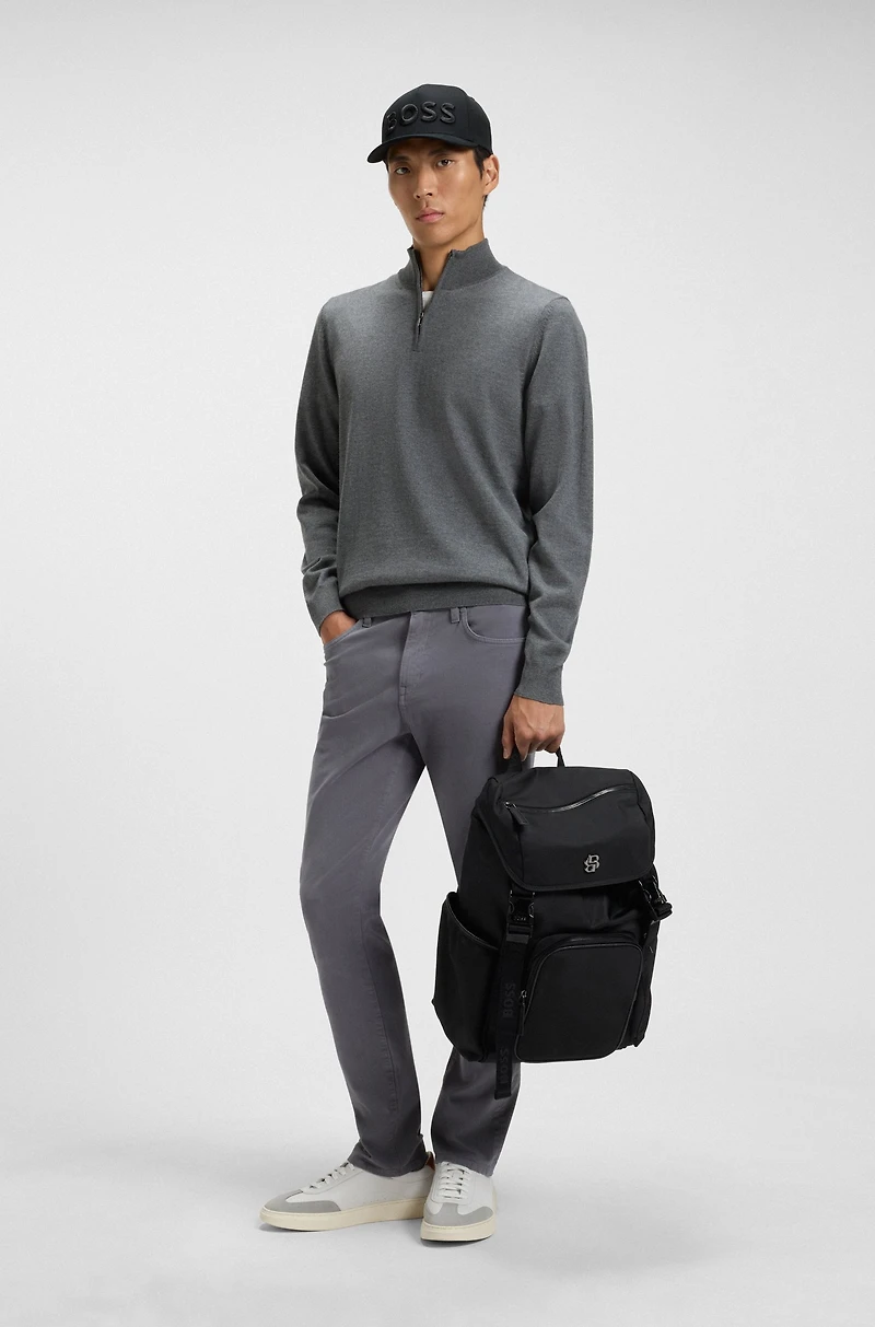 BOSS SELECTED BY SHOHEI OHTANI Multi-pocket backpack with Double B monogram trim