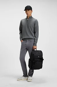 BOSS SELECTED BY SHOHEI OHTANI Multi-pocket backpack with Double B monogram trim