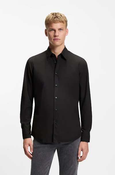 Regular-fit shirt cotton poplin