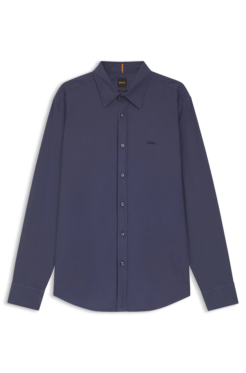 Regular-fit shirt cotton poplin