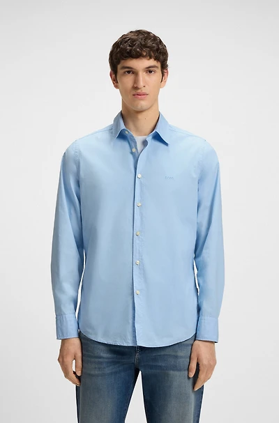 Regular-fit shirt cotton poplin