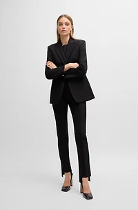 Skinny-leg trousers performance-stretch fabric