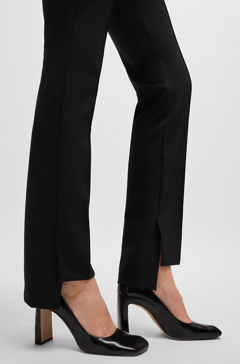 Skinny-leg trousers performance-stretch fabric