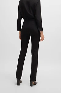 Skinny-leg trousers performance-stretch fabric