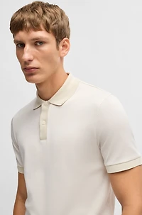 Structured-cotton polo shirt with solid trims