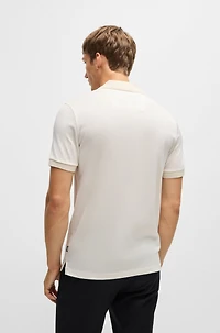 Structured-cotton polo shirt with solid trims