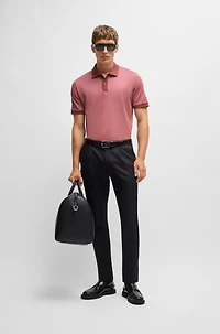 Structured-cotton polo shirt with solid trims
