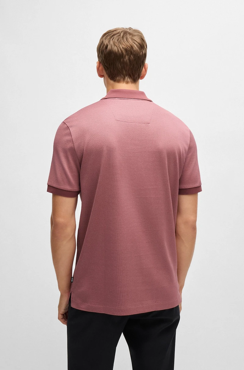 Structured-cotton polo shirt with solid trims