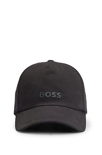 Cotton-canvas cap with rubber-print logo