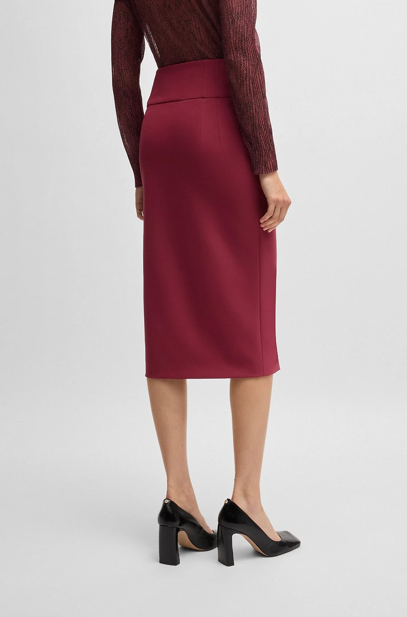 Extra-slim-fit pencil skirt with pleat details