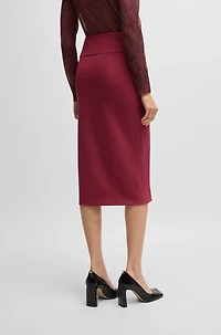 Extra-slim-fit pencil skirt with pleat details