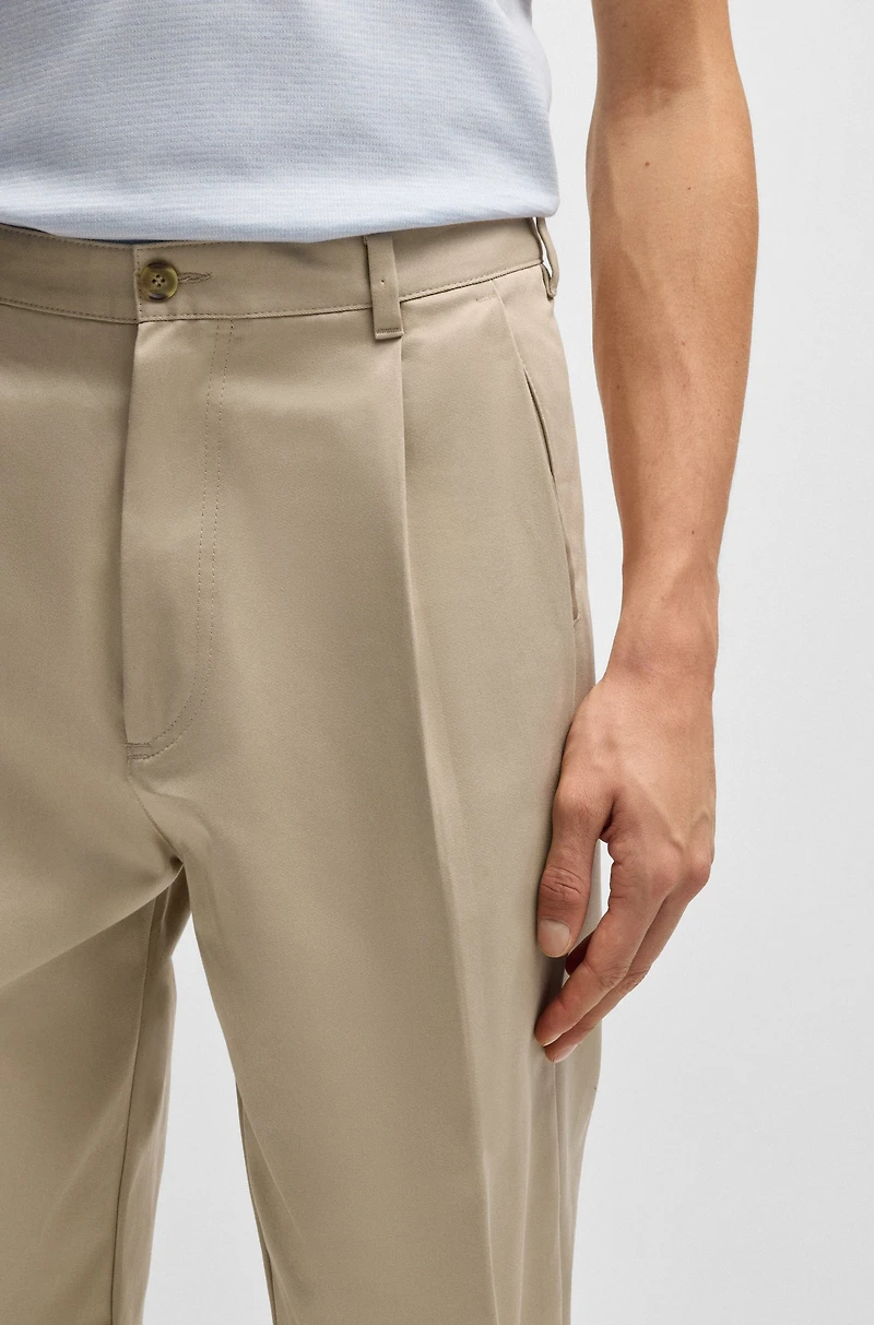 Relaxed-fit trousers cotton twill