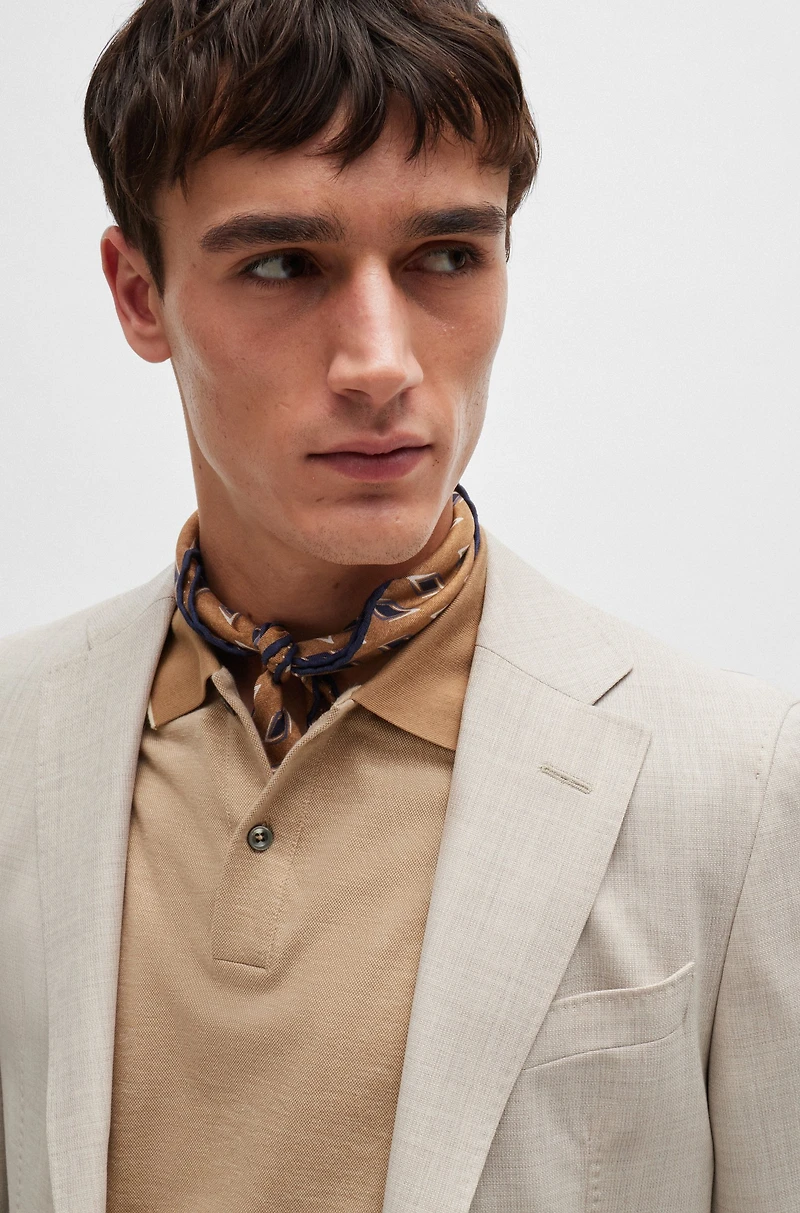 Regular-fit polo shirt cotton and cashmere