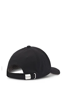 Knitted-piqué six-panel cap with embroidered logo