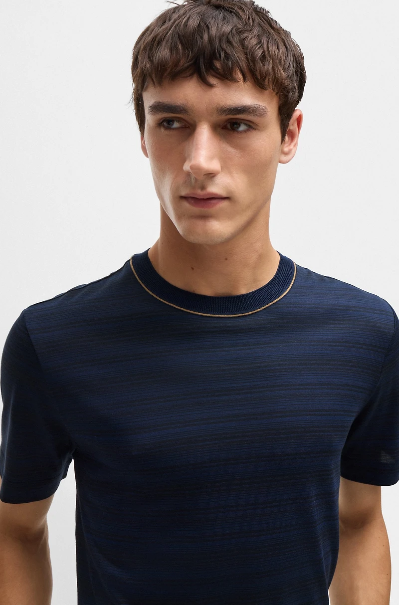 Silk-cotton T-shirt a regular fit