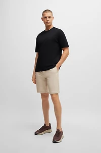 Interlock-cotton relaxed-fit T-shirt with logo collar