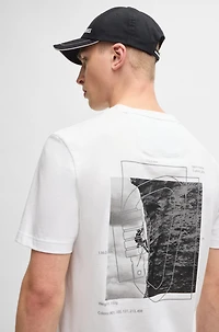 Cotton-jersey regular-fit T-shirt with carabiner artwork