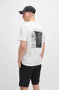 Cotton-jersey regular-fit T-shirt with carabiner artwork
