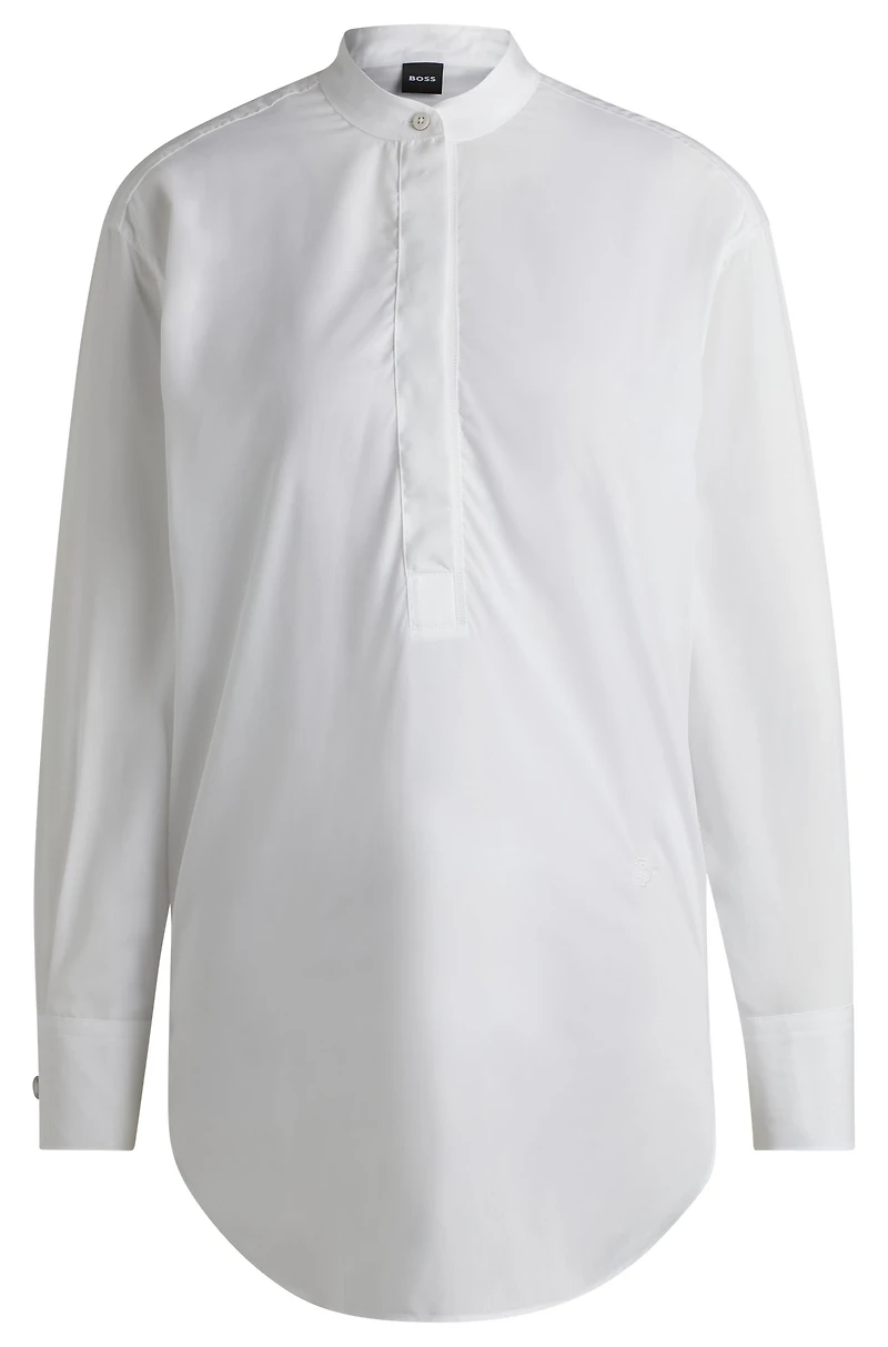 Relaxed-fit blouse easy-iron poplin