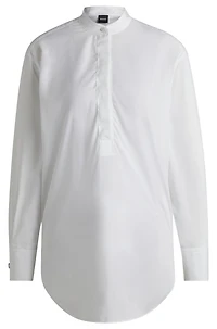 Relaxed-fit blouse easy-iron poplin