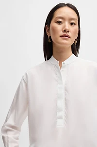 Relaxed-fit blouse easy-iron poplin