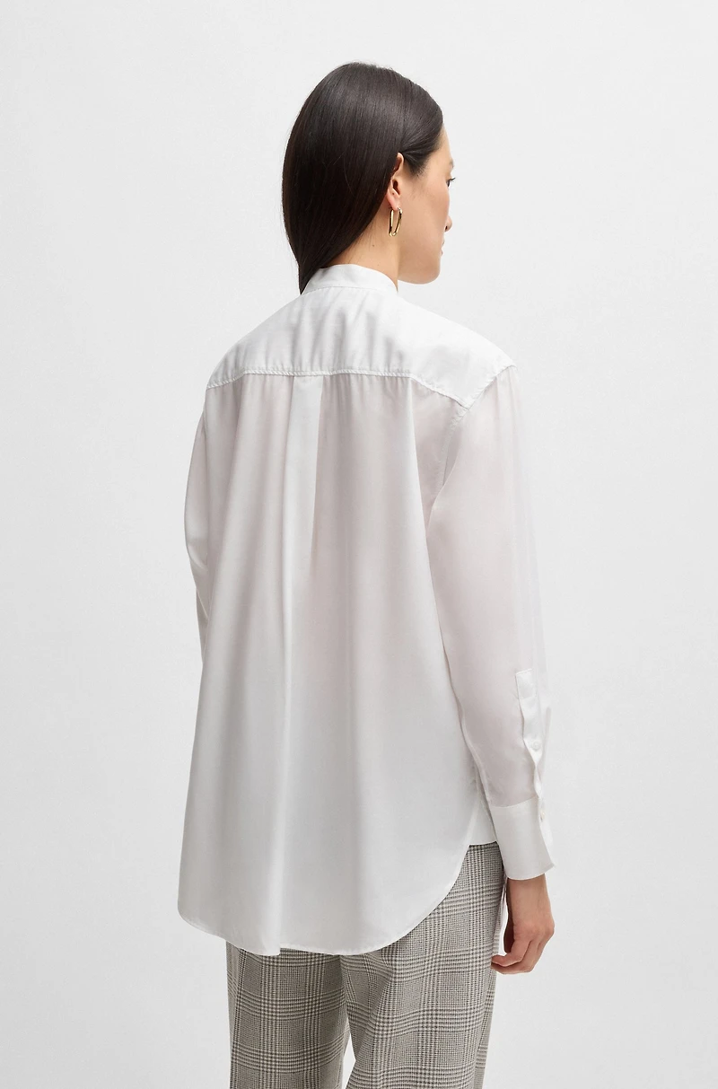 Relaxed-fit blouse easy-iron poplin