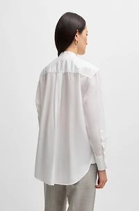 Relaxed-fit blouse easy-iron poplin