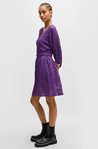 Macramé-lace dress with elasticated waistband