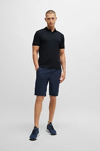 Interlock-cotton slim-fit polo shirt with contrast trims