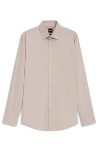Slim-fit shirt easy-iron stretch-cotton twill