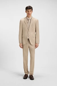 Slim-fit shirt easy-iron stretch-cotton twill
