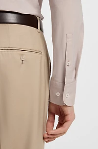 Slim-fit shirt easy-iron stretch-cotton twill