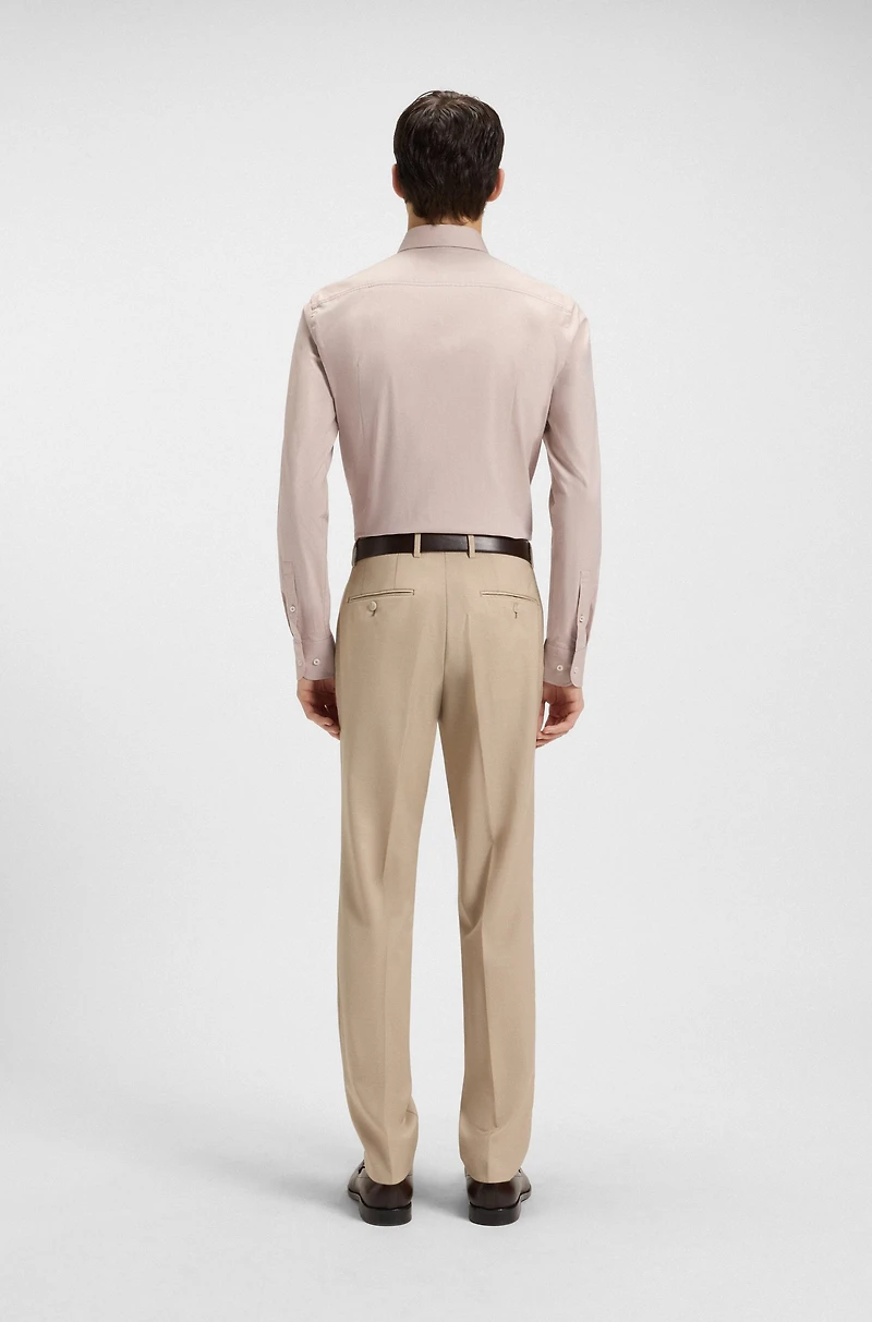 Slim-fit shirt easy-iron stretch-cotton twill