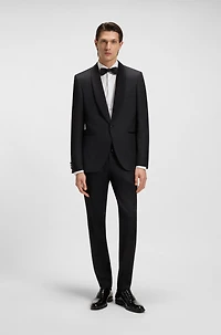 Slim-fit shirt easy-iron stretch-cotton dobby