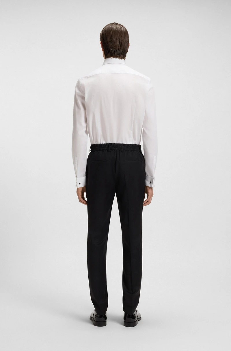 Slim-fit shirt easy-iron stretch-cotton dobby