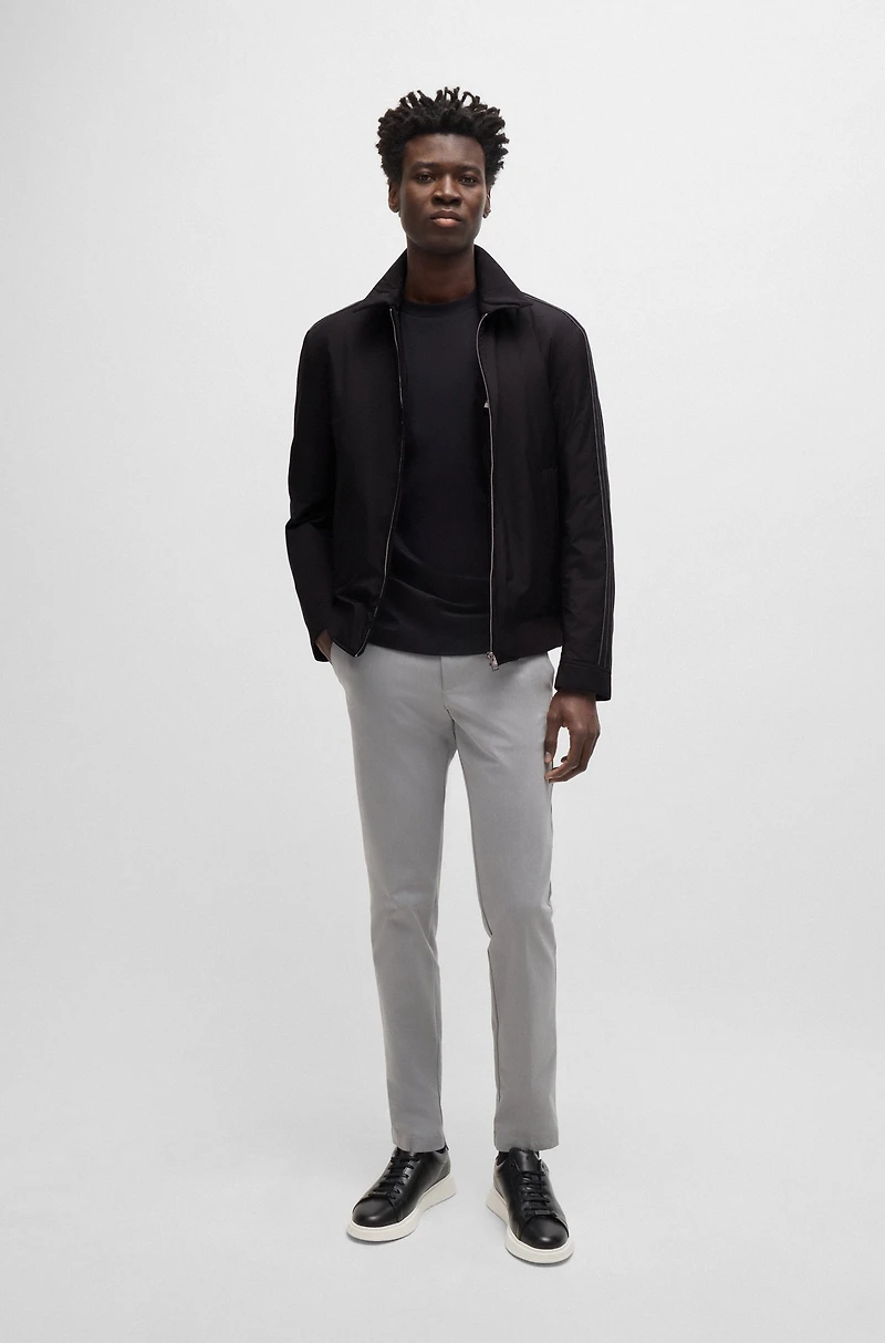 Regular-fit jacket water-repellent material