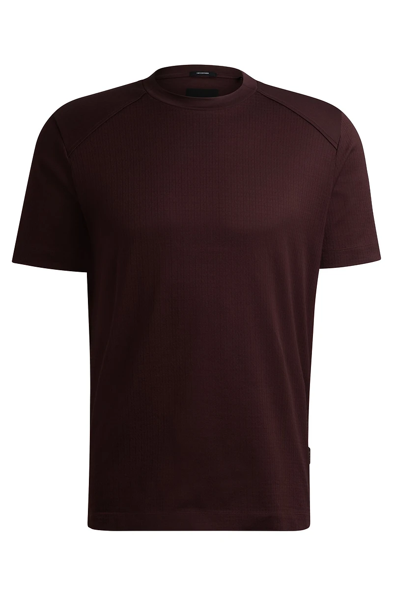 Cotton-ripstop regular-fit T-shirt with plain trims