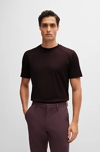 Cotton-ripstop regular-fit T-shirt with plain trims