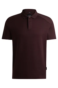 Mercerized-cotton polo shirt with ripstop structure